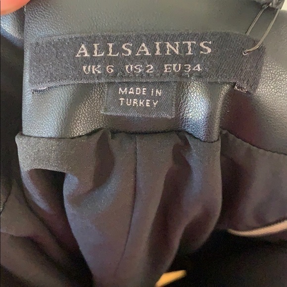 All‎ Saints Axel Faux Leather Skirt size 2 - Picture 7 of 7